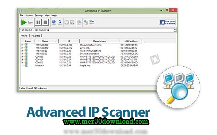 دانلود نرم افزار Advanced IP Scanner – نرم افزار اسکن و یافتن آدرس های IP کامپیوترهای شبکه